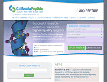 Tablet Screenshot of californiapeptide.com